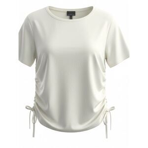 Olivia Rae - Short sleeve side cinch top. Size: XL Color: White